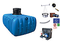 Lot récupérateur d'eau de pluie maison premium Flat Graf 5000 L