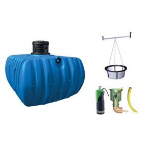 Lot récupérateur d'eau de pluie jardin confort Flat Graf 5000 L