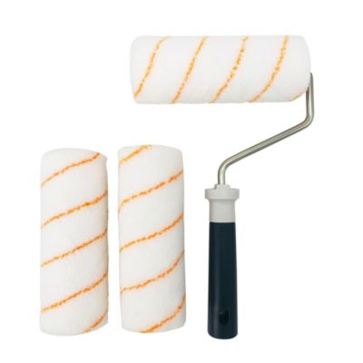 Lot rouleau mur et plafond GoodHome 180mm + 2 manchons + Perche téléscopique extensible 2m