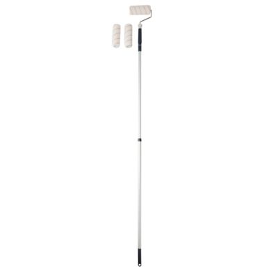 Lot rouleau mur et plafond GoodHome 180mm + 2 manchons + Perche téléscopique extensible 2m