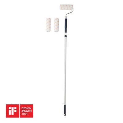 Lot rouleau mur et plafond Harris Trade 180mm + 2 manchons + Perche téléscopique extensible 2m