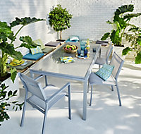 Lot table de jardin Verena + 4 chaises de jardin + 2 fauteuils de jardin