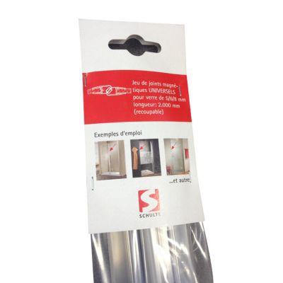 Lots de 2 joints d'étanchéité magnétiques à 45° pour portes et parois de douche, 210 cm, universels