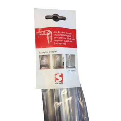 Lots de 2 joints d'étanchéité magnétiques à 90° pour portes et parois de douche, 210 cm, universels