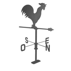 Louis Moulin Girouette coq anthracite - 45x74cm  - Acier époxy