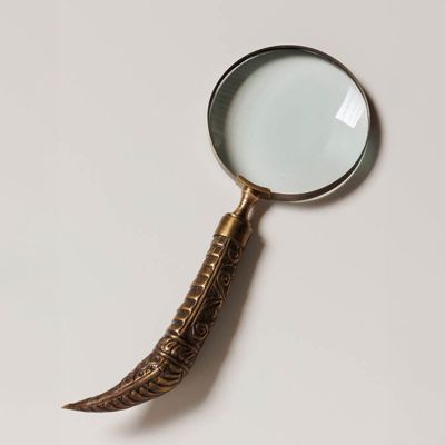 Loupe Etnik gravée dorée résine 28x10cm