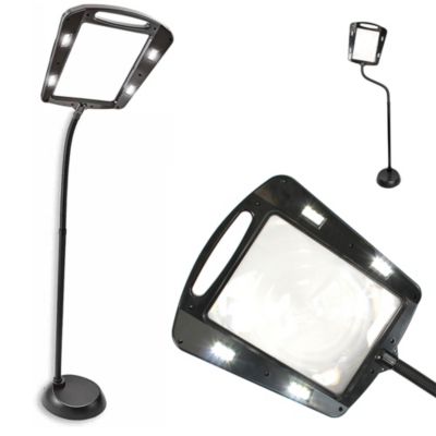 Loupe sur pied lumineuse FISHTEC x5 12 LED pied 160 cm de hauteur