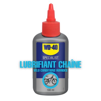 Lubrifiant chaîne de vélo conditions humides WD40 100 ml