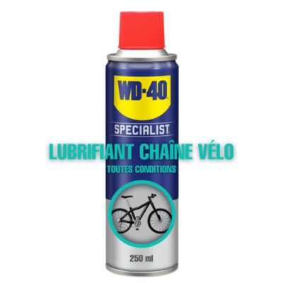 Lubrifiant chaîne de vélo toutes conditions WD40 250 ml