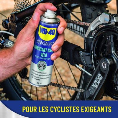 Lubrifiant chaîne de vélo toutes conditions WD40 250 ml
