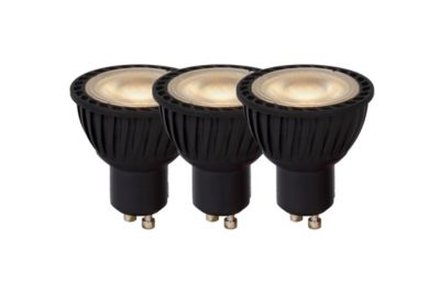 Lucide MR16 - Ampoule led - 5 cm - LED Dim. - GU10 - 3x5W 3000K - Noir ...