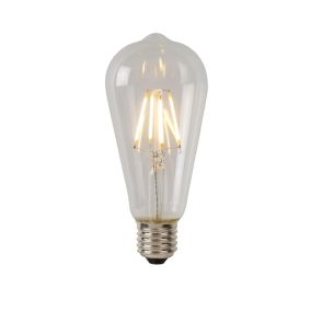 Lucide ST64 Class A - Ampoule filament - 6,4 cm - LED - E27 - 1x7W 2700K - Transparent
