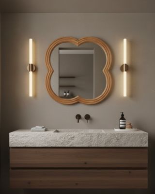 Lucky - Miroir mural en bois massif de manguier 60x60 cm - Uniqka