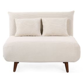 Lumi - Banquette convertible clic-clac 1 place en velours côtelé - Best Mobilier