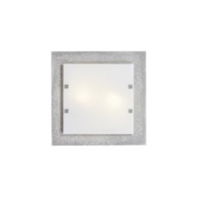 LUMICOM - BETON Plafonnier, LED INTEGREE, 18W, 4000K, béton, verre, 40x40cm