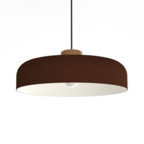 LUMICOM - BOIS Suspension, 1XE27, max 42W, métal, corten/traffic white, D40cm