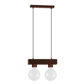 LUMICOM - BOSTON M Suspension, 2XE27, max 42W, métal, marron corten, 10X25cm