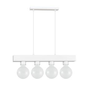 LUMICOM - BOSTON XL Suspension, 4XE27, max 42W, métal, blanc mat, 10X45cm