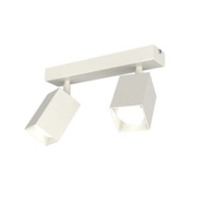 LUMICOM - BRINCK Plafonnier M, 2X GU10, max 33W, métal, blanc brillant, L.6cm