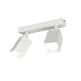 LUMICOM - BRINCK Plafonnier M, 2X GU10, max 33W, métal, blanc, L.6cm