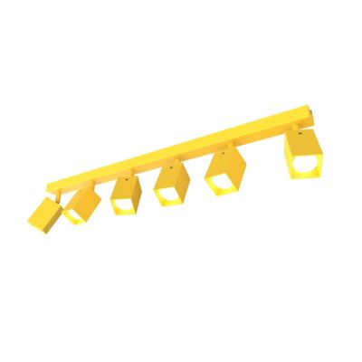 LUMICOM - BRINCK Plafonnier XL, 6X GU10, max 33W, métal, jaune, L.6cm