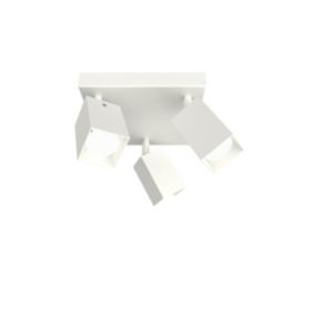 LUMICOM - BRINCK Q Plafonnier, 3X GU10, max 33W, métal, blanc, L.25cm