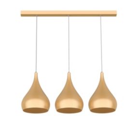 LUMICOM - CALICE LINEARE Suspension, 3x E27, max 42W, métal, anodic gold, D. 20cm