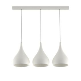 LUMICOM - CALICE LINEARE Suspension, 3x E27, max 42W, métal, blanc, D. 20cm