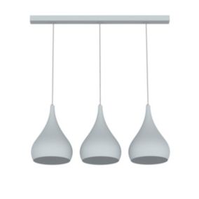 LUMICOM - CALICE LINEARE Suspension, 3x E27, max 42W, métal, gris, D. 20cm