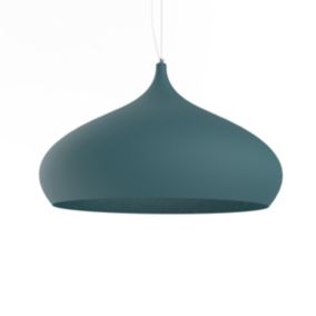 LUMICOM - CALICE Suspension, 1X E27, max 42W, métal, bleu méditerranéen, D.60cm