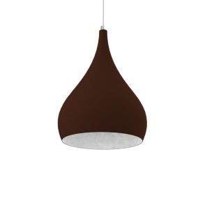 LUMICOM - CALICE Suspension, 1X E27, max 42W, métal, corten/blanc, D.20cm