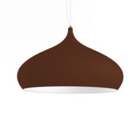 LUMICOM - CALICE Suspension, 1X E27, max 42W, métal, corten/blanc traffic, D.60cm