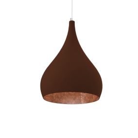 LUMICOM - CALICE Suspension, 1X E27, max 42W, métal, corten/feuille de cuivre, D.20cm