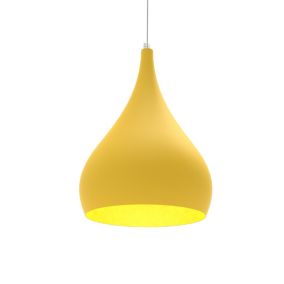 LUMICOM - CALICE Suspension, 1X E27, max 42W, métal, jaune, D.20cm