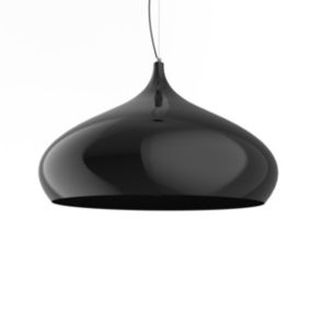 LUMICOM - CALICE Suspension, 1X E27, max 42W, métal, noir brillant, D.60cm