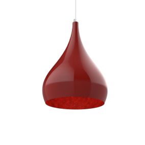 LUMICOM - CALICE Suspension, 1X E27, max 42W, métal, rouge brillant, D.20cm