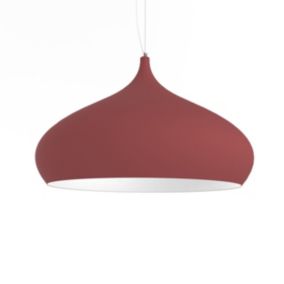 LUMICOM - CALICE Suspension, 1X E27, max 42W, métal, rouge cowhide/blanc traffic, D.60cm