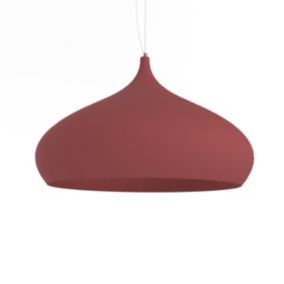 LUMICOM - CALICE Suspension, 1X E27, max 42W, métal, rouge cowhide, D.60cm