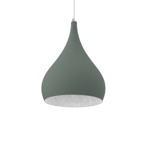 LUMICOM - CALICE Suspension, 1X E27, max 42W, métal, vert iceberg/blanc, D.20cm