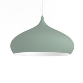 LUMICOM - CALICE Suspension, 1X E27, max 42W, métal, vert iceberg/blanc traffic, D.60cm