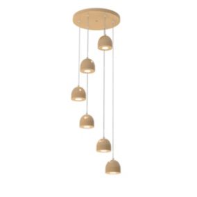 LUMICOM - CAMPANELLA COMPO Suspension, 6X GU10, max 33W, métal, anodic gold, D.12cm