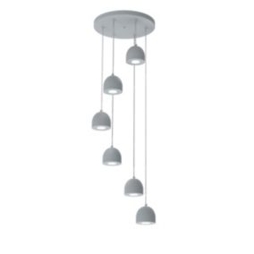 LUMICOM - CAMPANELLA COMPO Suspension, 6X GU10, max 33W, métal, gris, D.12cm