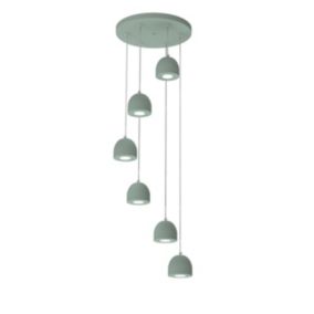 LUMICOM - CAMPANELLA COMPO Suspension, 6X GU10, max 33W, métal, iceberg vert, D.12cm