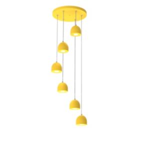 LUMICOM - CAMPANELLA COMPO Suspension, 6X GU10, max 33W, métal, jaune, D.12cm