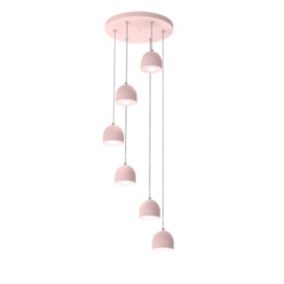 LUMICOM - CAMPANELLA COMPO Suspension, 6X GU10, max 33W, métal, rose, D.12cm