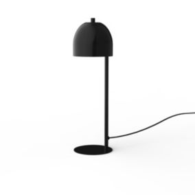 LUMICOM - CAMPANELLA Lampe de table, 1XGU10, max 42W, métal, noir brillant, D12cm