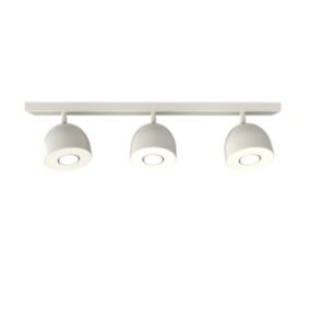 LUMICOM - CAMPANELLA Plafonnier, 3X GU10, max 33W, métal, blanc brillant, D.12cm