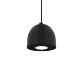 LUMICOM - CAMPANELLA Suspension, 1X GU10, max 33W, métal, noir brillant, D.12cm