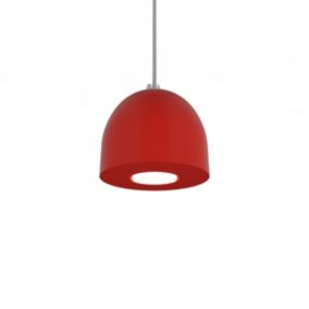 LUMICOM - CAMPANELLA Suspension, 1X GU10, max 33W, métal, rouge brillant, D.12cm