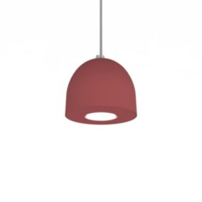 LUMICOM - CAMPANELLA Suspension, 1X GU10, max 33W, métal, rouge cowhide, D.12cm